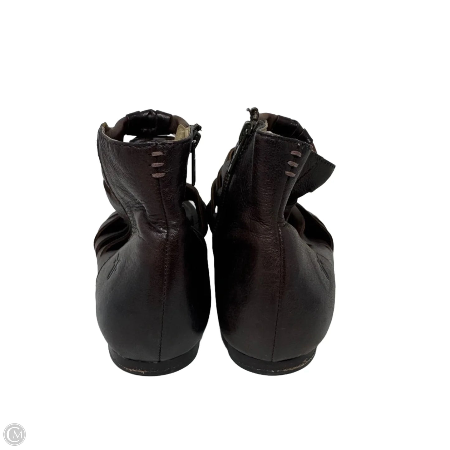 Marlene Twisted Sandals Designer By Frye In Brown, Size: 8