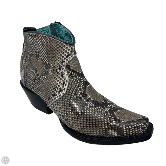 Python Snip Toe Boots Western By Corral In Snakeskin Print, Size: 8.5