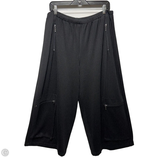 Pinstripe Pants Wide Leg By Spirithouse In Striped Pattern, Size: L