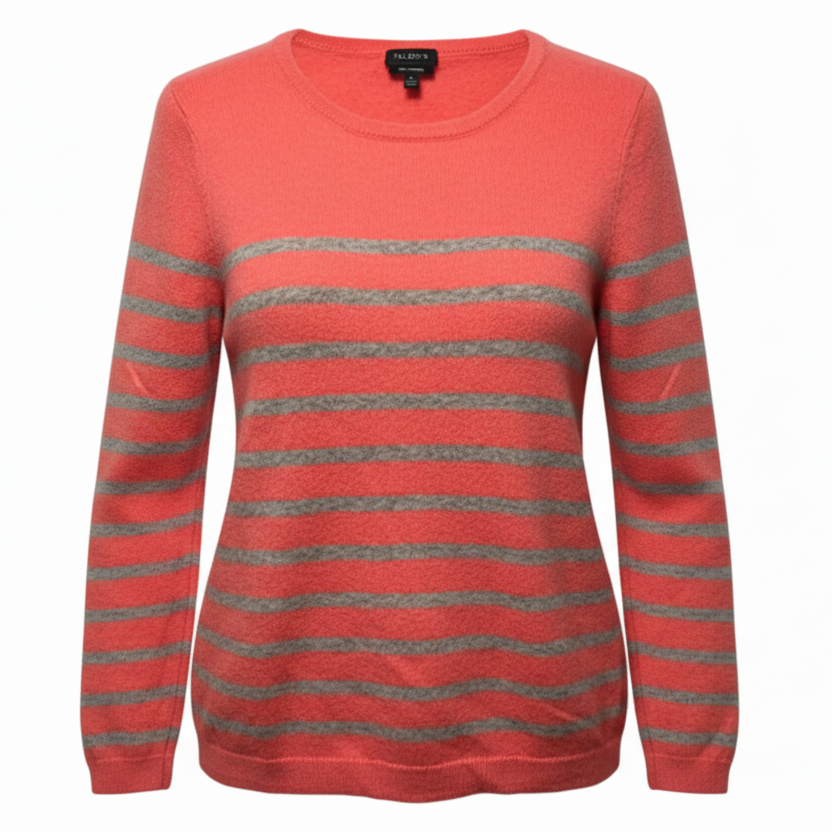 Sweater Cashmere By Talbots In Striped Pattern, Size: M
