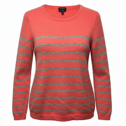 Sweater Cashmere By Talbots In Striped Pattern, Size: M