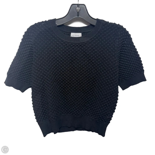 Sweater Short Sleeve By Lucy Paris In Black, Size: M