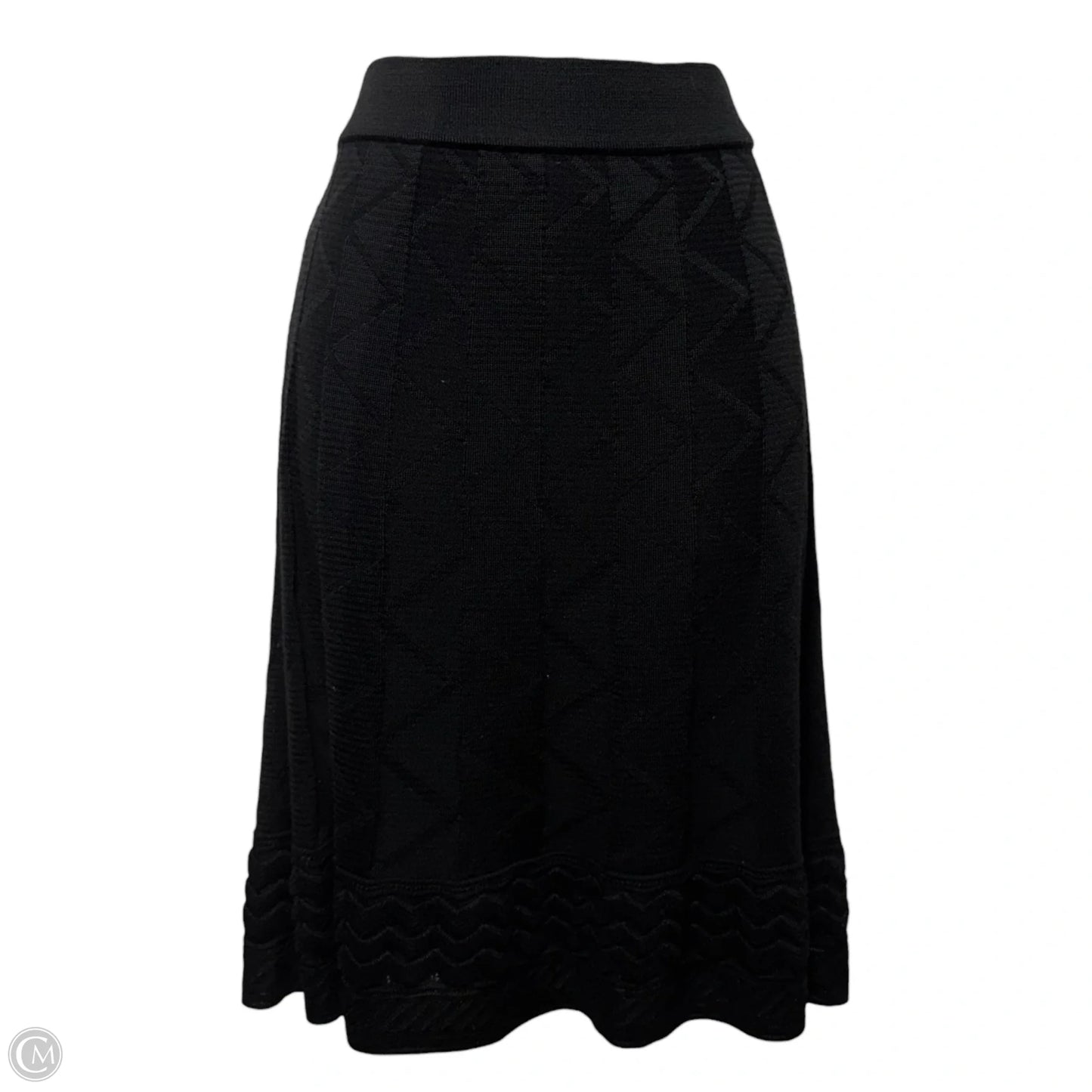 Knit Chevron Skirt Luxury Designer By Missoni In Black, Size: 6