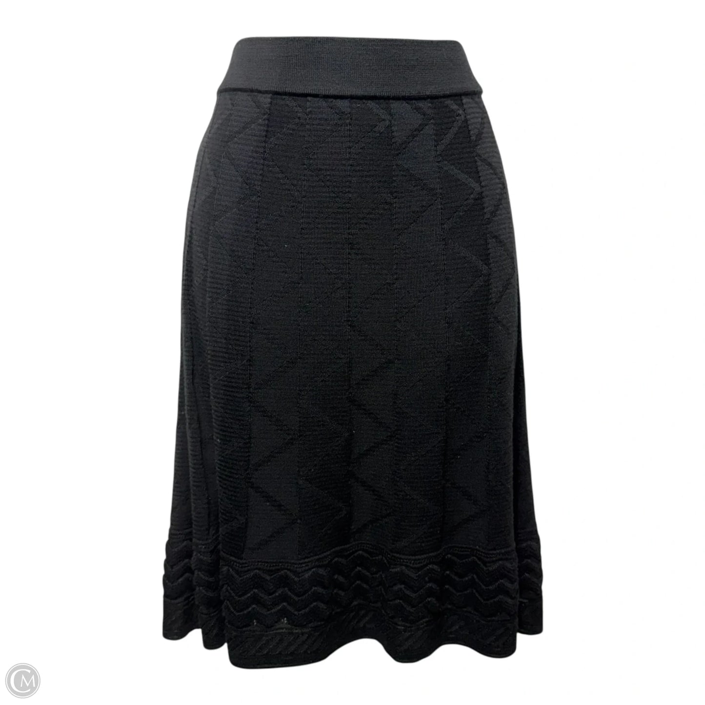 Knit Chevron Skirt Luxury Designer By Missoni In Black, Size: 6