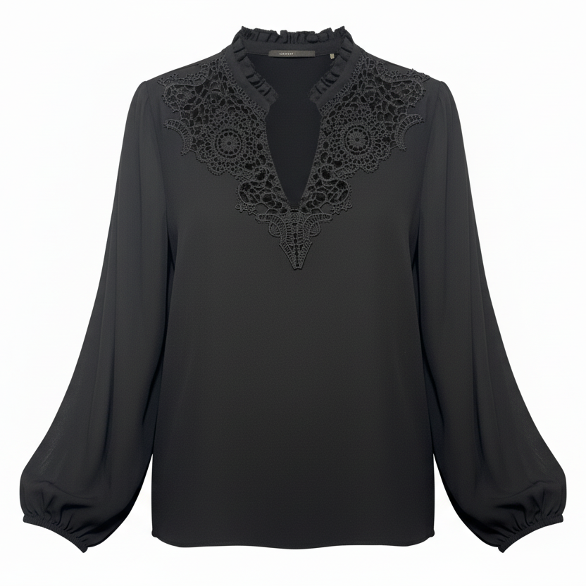 Silk Blouse Long Sleeve By Kobi Halperin In Black, Size: S