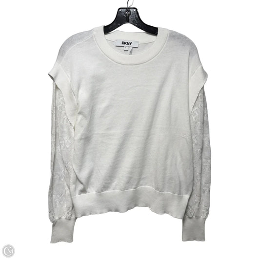 Sweater By Dkny In White, Size: L