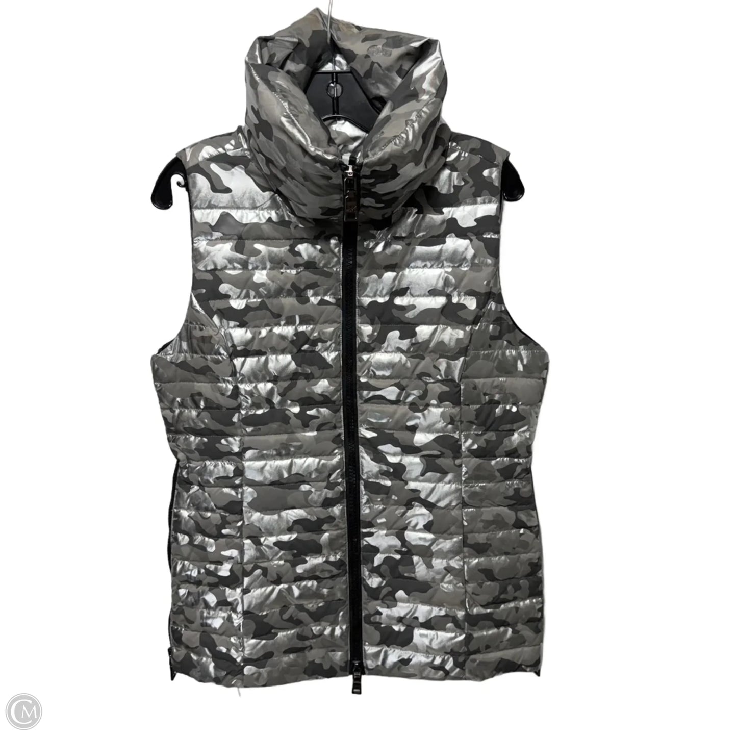 Duck Down Vest Puffer & Quilted By Think Royln In Camouflage Print, Size: M