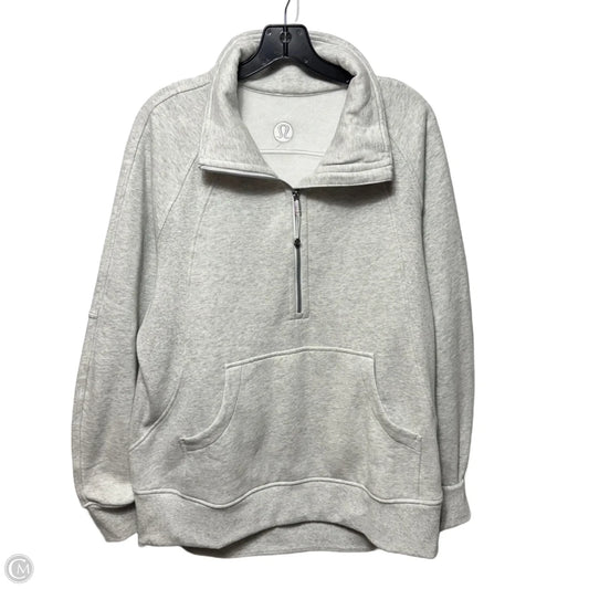 Athletic Sweatshirt Collar By Lululemon In Grey, Size: M/L