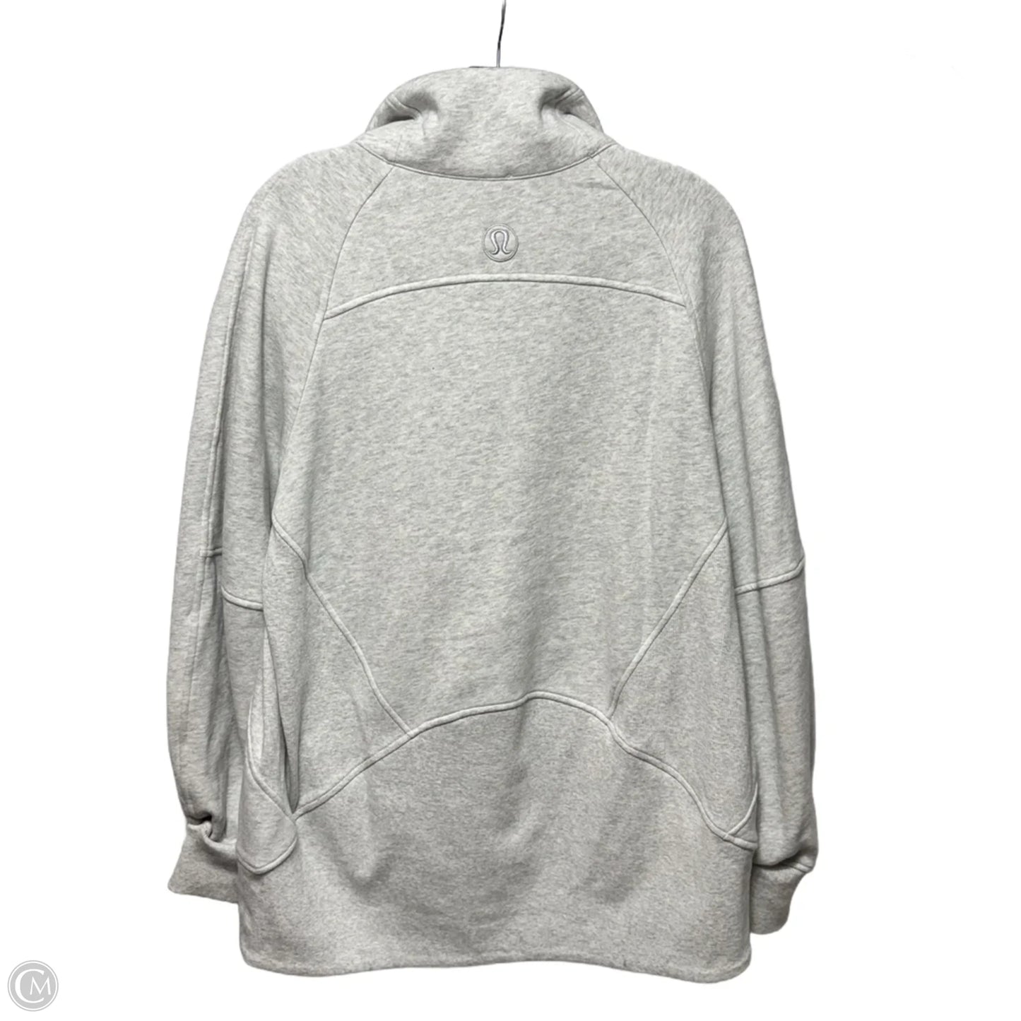 Athletic Sweatshirt Collar By Lululemon In Grey, Size: M/L