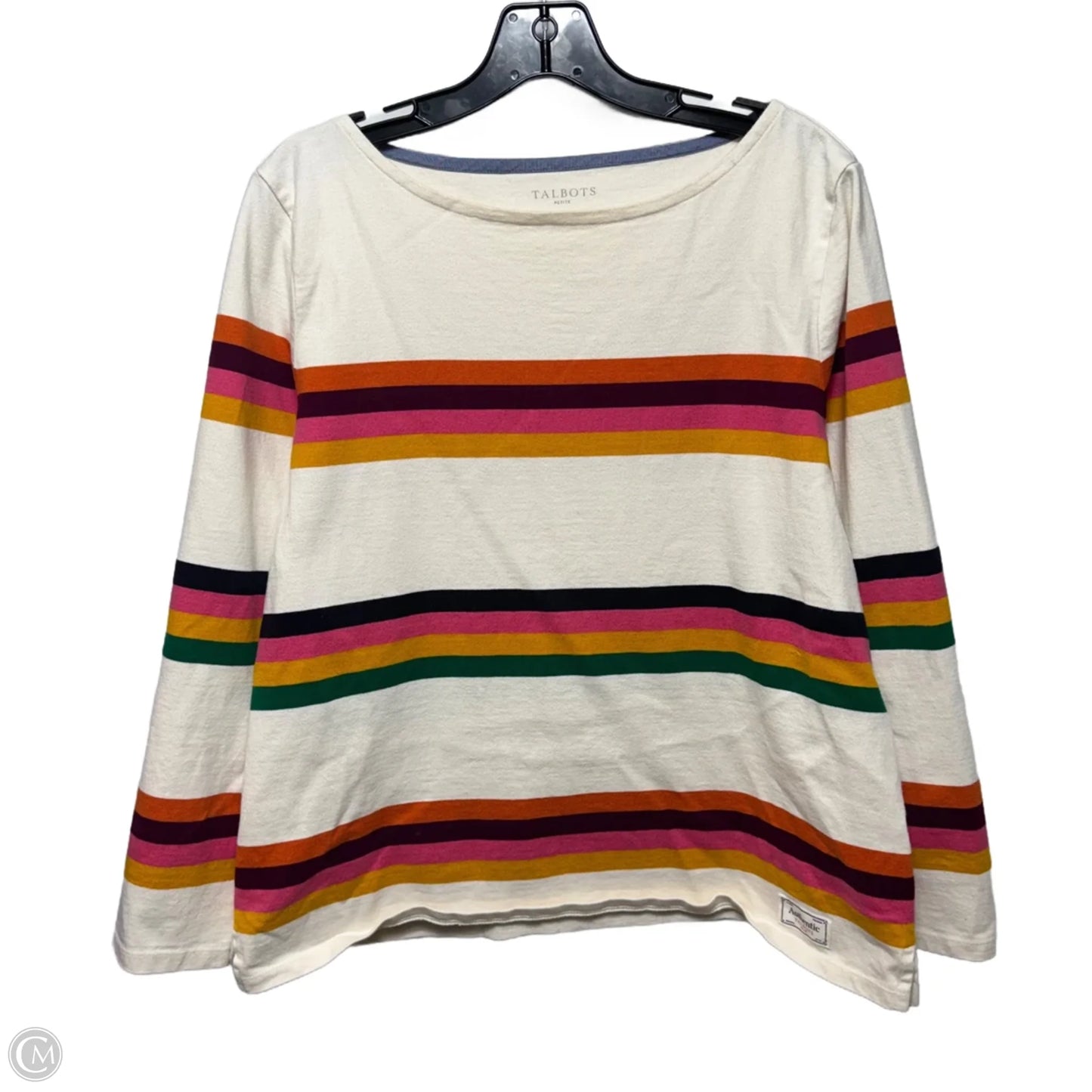 Top Long Sleeve By Talbots In Striped Pattern, Size: Xlp