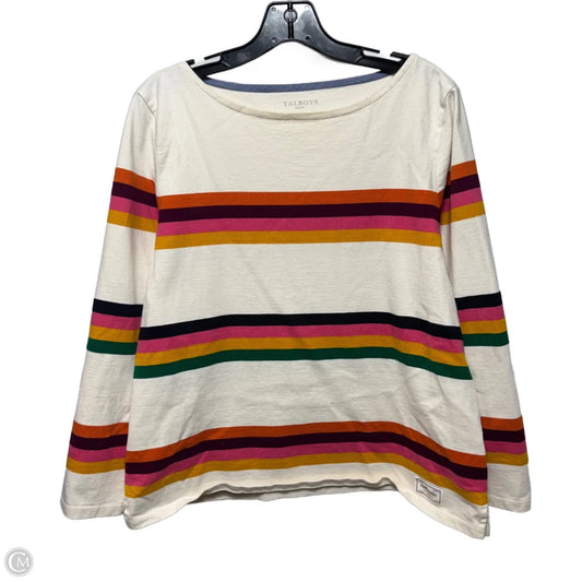 Top Long Sleeve By Talbots In Striped Pattern, Size: Xlp