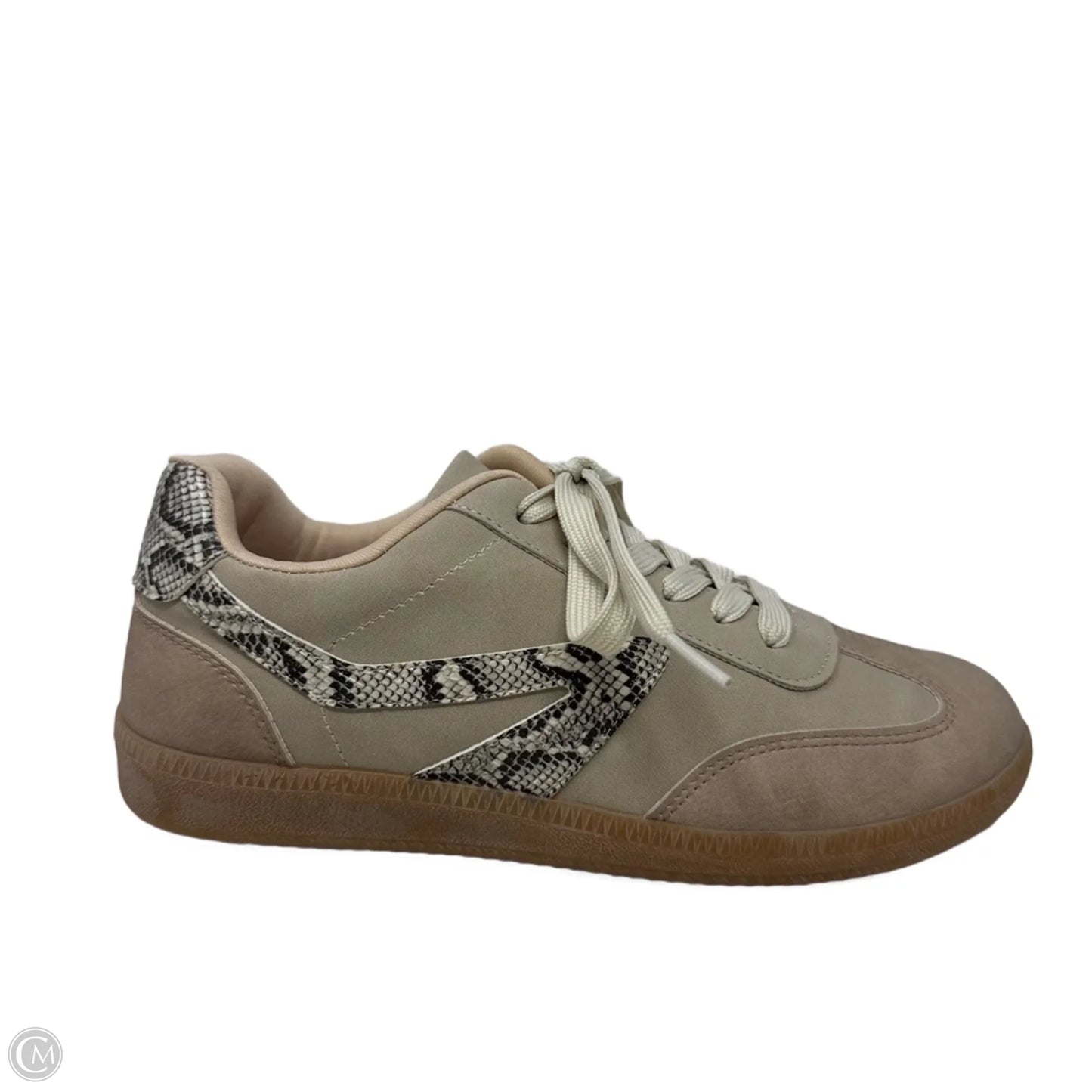 Quantum Snake Print Sneakers By Dolce Vita In Tan, Size: 7
