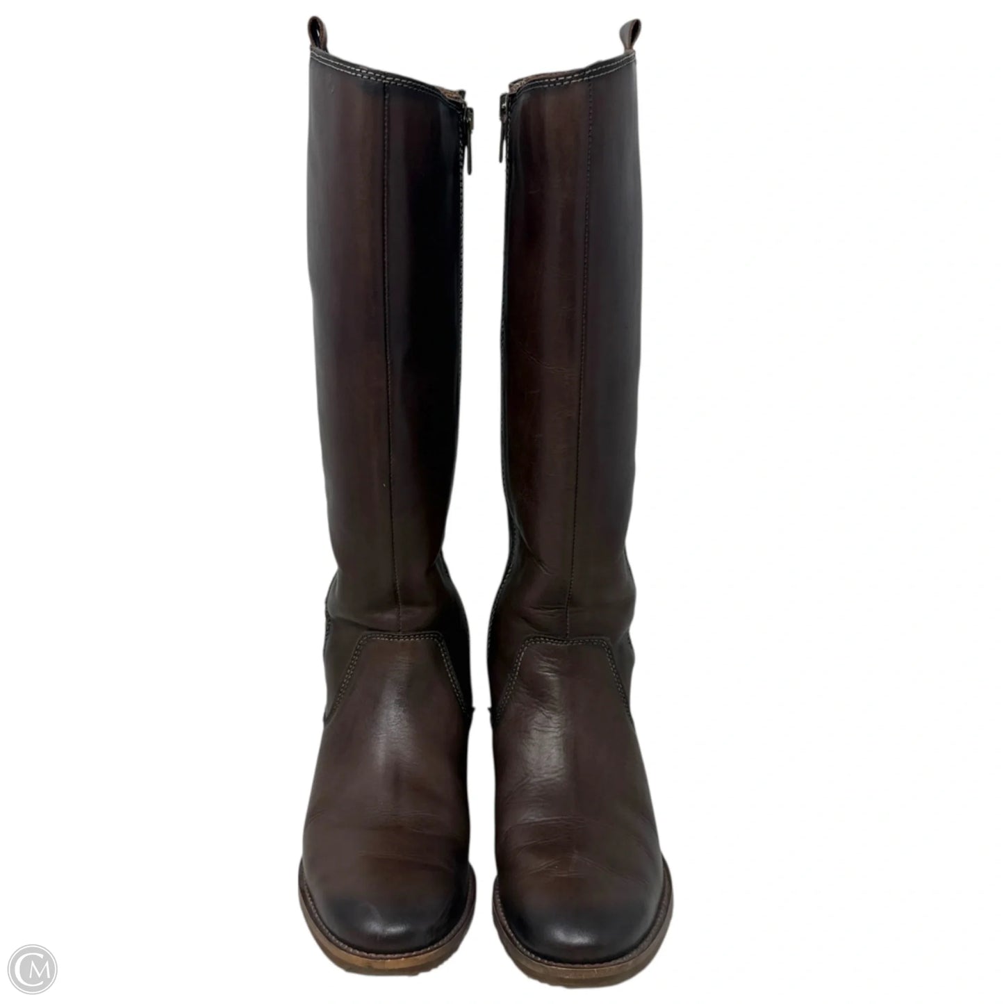 Garda Braded Leather Riding Boots By Pikolinos In Brown, Size: 6