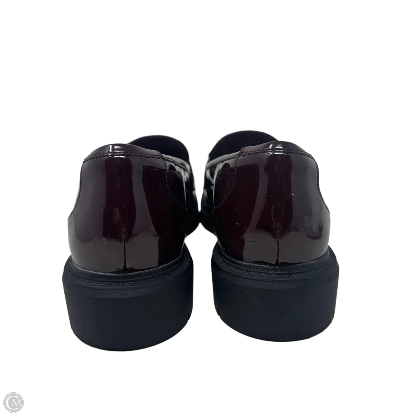 Westlynn Ayla Patent Loafers By Clarks In Maroon, Size: 9