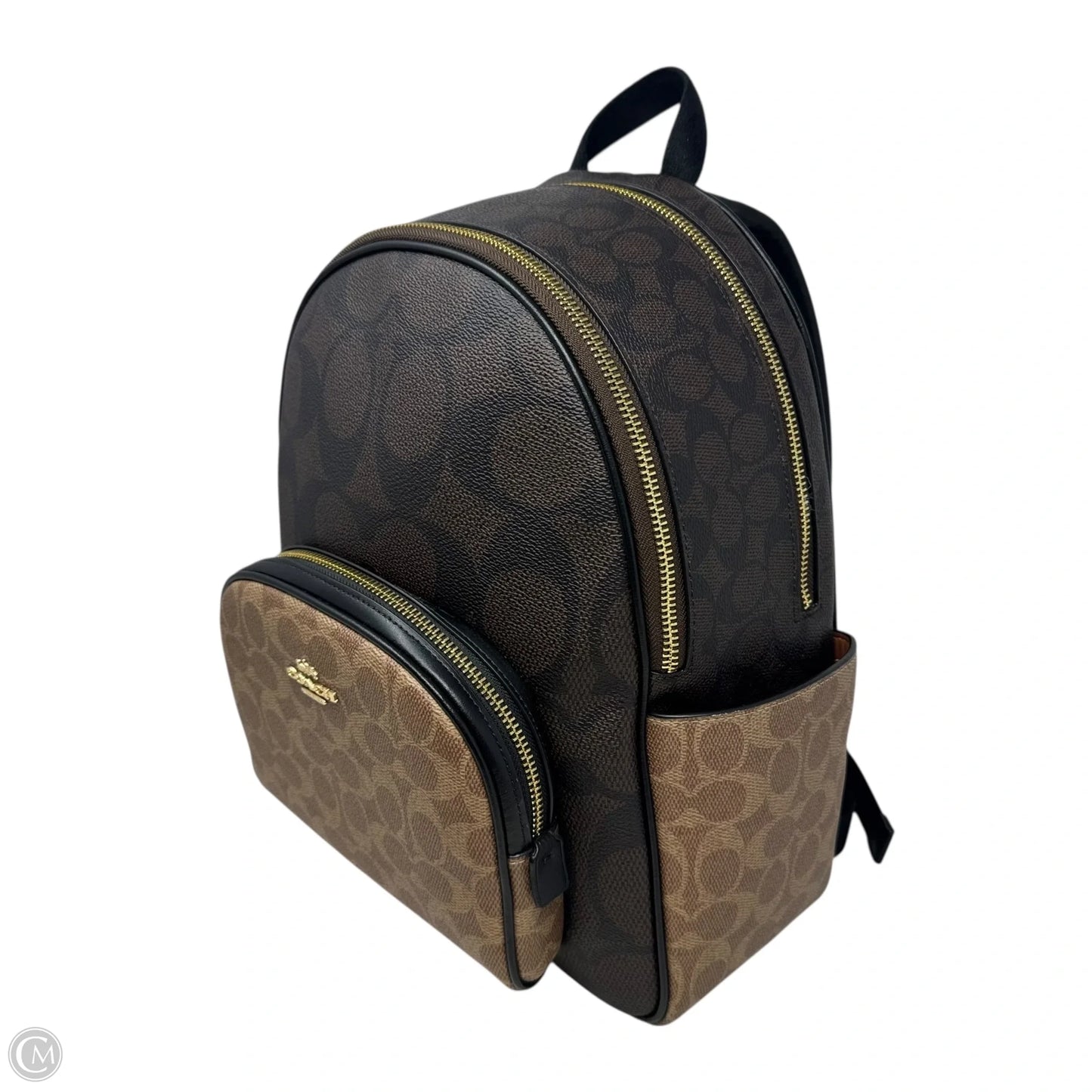 Court Signature Colorblock Backpack Designer By Coach, Size: Medium