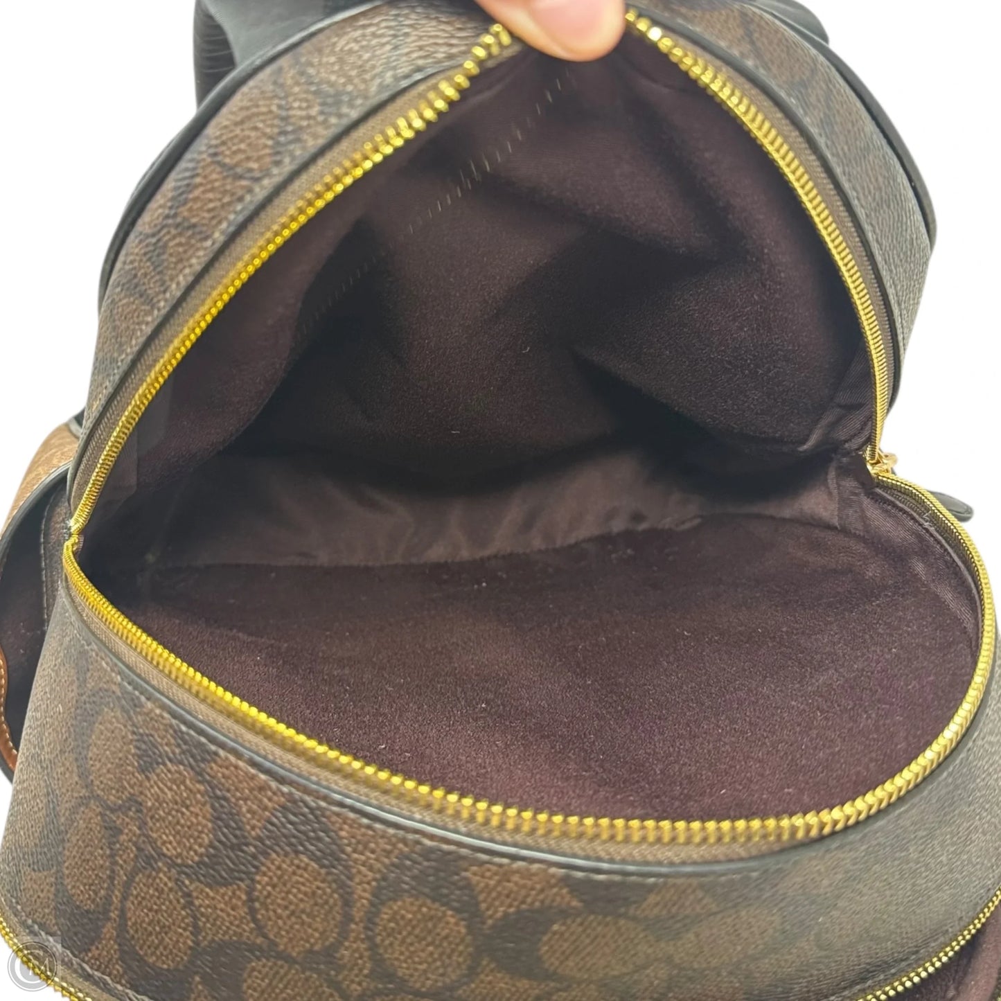 Court Signature Colorblock Backpack Designer By Coach, Size: Medium