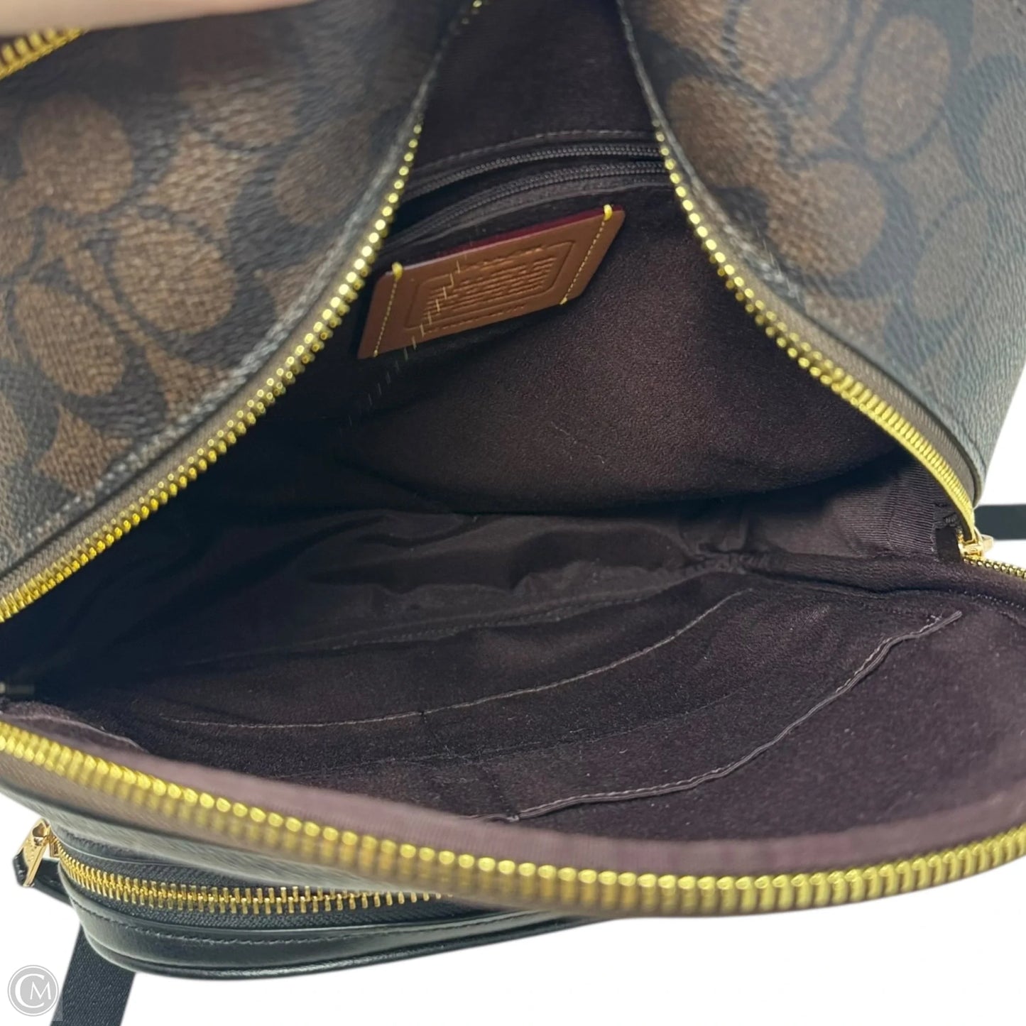 Court Signature Colorblock Backpack Designer By Coach, Size: Medium