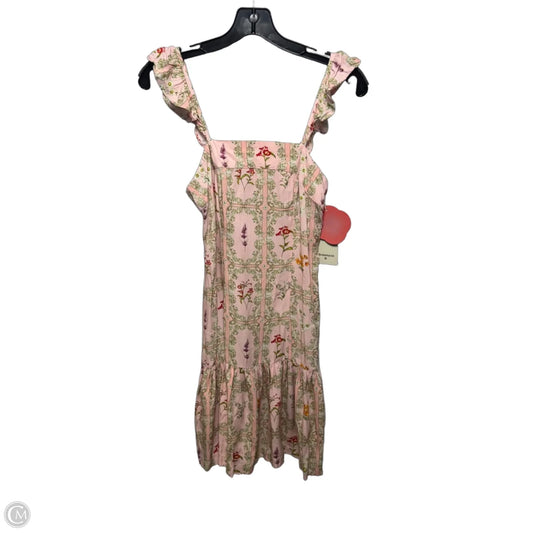 Dress Casual Short By Target-designer Aguabendita In light Pink Floral Print, Size: Xs
