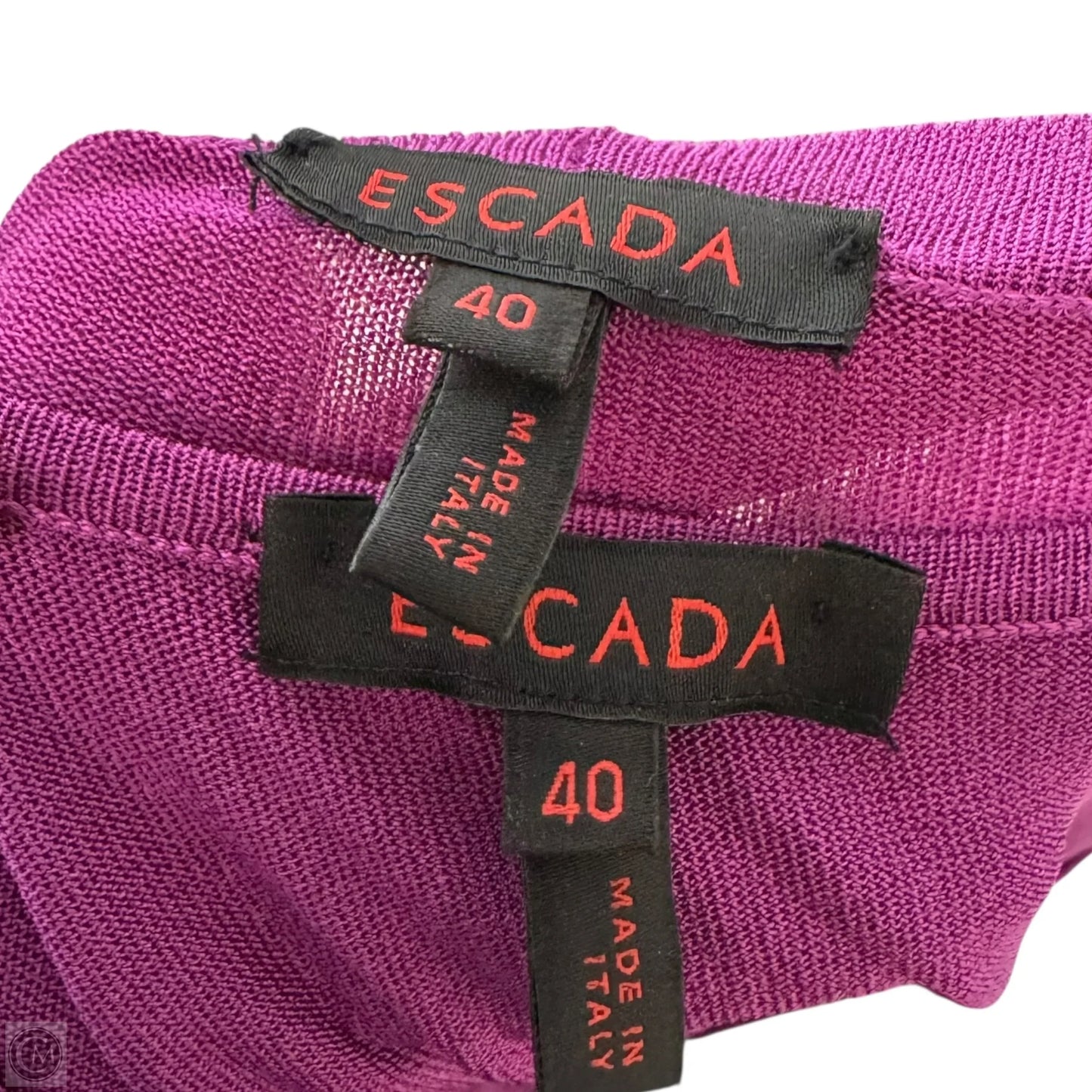 Knit Sweater & Tank Set Designer By Escada In Purple, Size: M (40 EU)