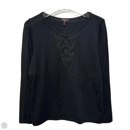Silk & Cashmere Sweater Designer By Escada In Black, Size: M