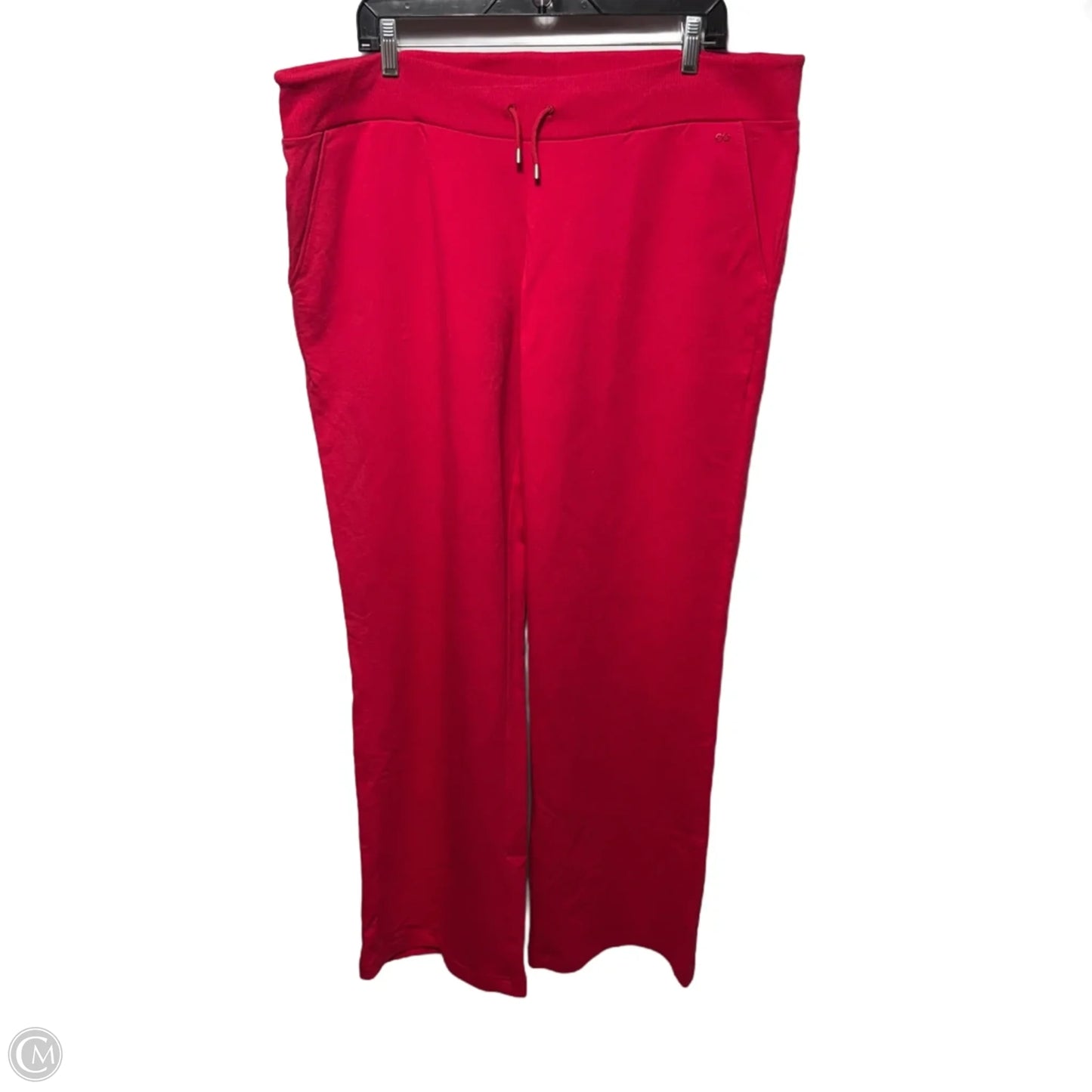 Baby Terry Sweat Pants Designer By Escada Sport In Red, Size: XL