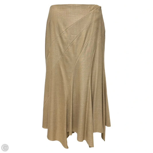 Maxi Skirt Designer By Escada In Tan, Size: 10