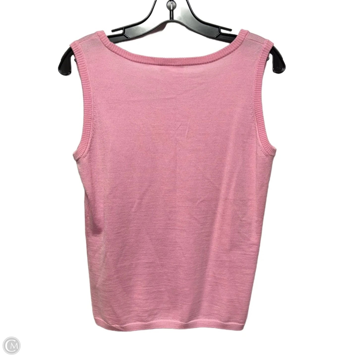 Wool Knit Tank Top Sleeveless Designer By Escada In Pink, Size: M