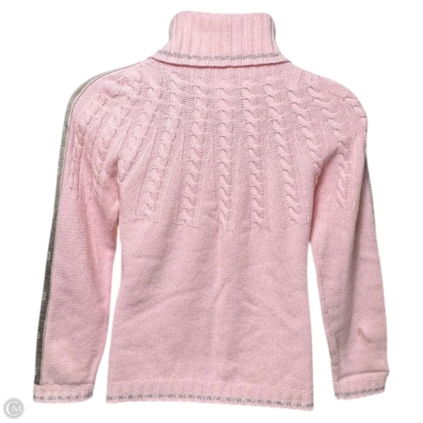 Cashmere Silk Blend Turtleneck Sweater Designer By Escada In Pink, Size: L