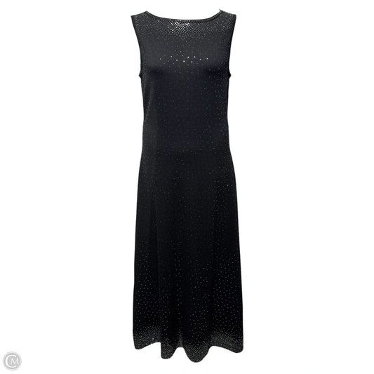 Paillette Knit Maxi Dress Luxury Designer By St John Evening In Black, Size: 10