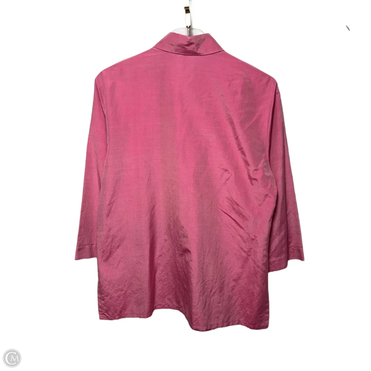 Silk Blend Shirt Designer By Escada Sport In Pink, Size: M