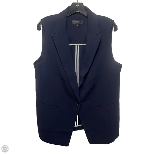 Vest Other By Talbots In Navy, Size: 16