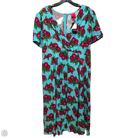 Cherry Dress Casual Maxi By Torrid x Betsey Johnson In Multi-colored, Size: 22