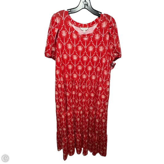 Dress Casual Maxi By Crown And Ivy In Red & White, Size: 2x