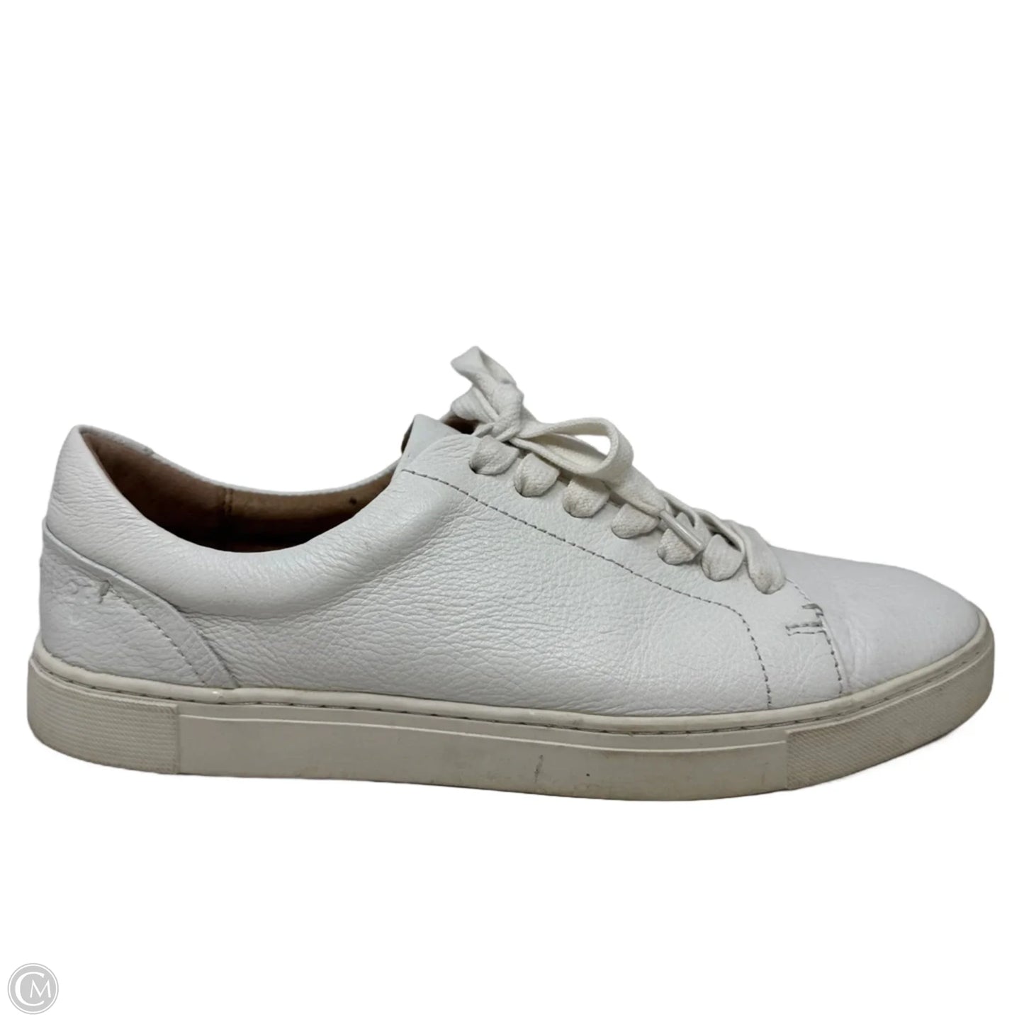Ivy Low Lace Italian Leather Sneakers Designer By Frye In White, Size: 10