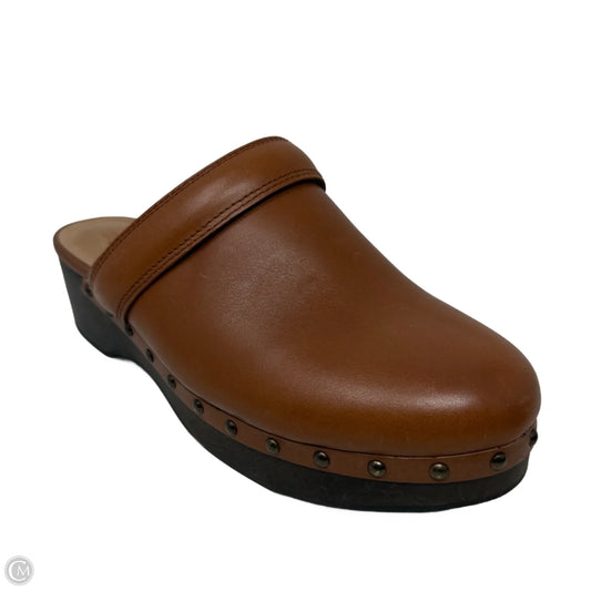 The Cecily Clog In Oiled Leather By Madewell In Tan, Size: 7.5