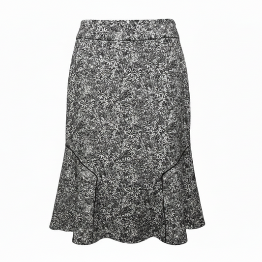 Ronette Jacquard Midi Skirt By Maeve In Floral Print, Size: 8