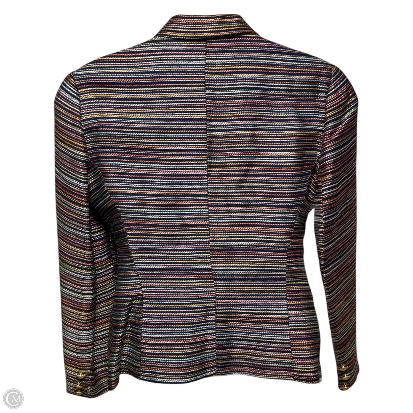 Blazer By Vertigo In Striped Pattern, Size: L