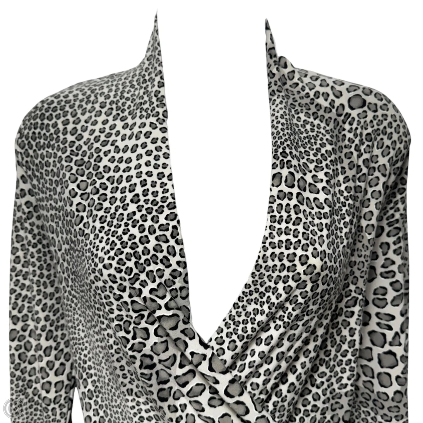 Faux Wrap Dress Casual Midi By Norma Kamali In Animal Print, Size: S