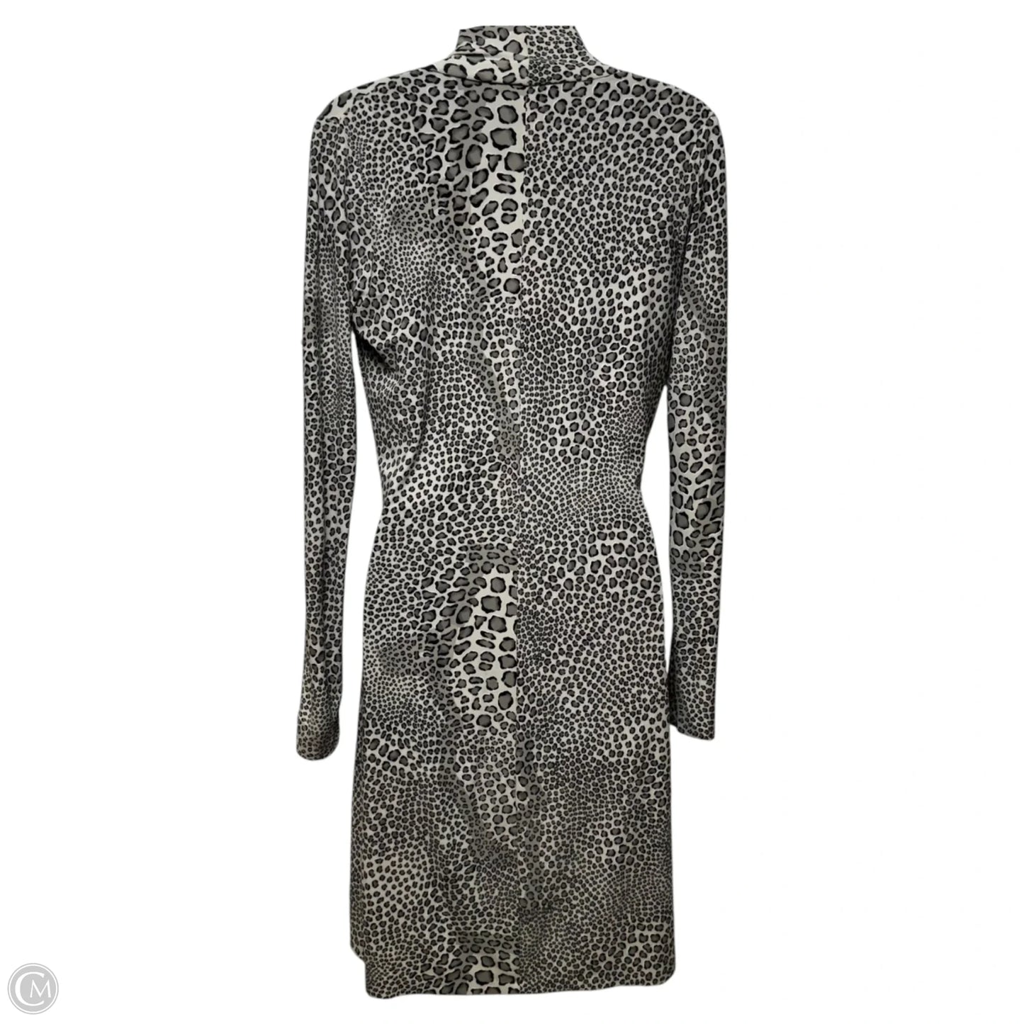 Faux Wrap Dress Casual Midi By Norma Kamali In Animal Print, Size: S
