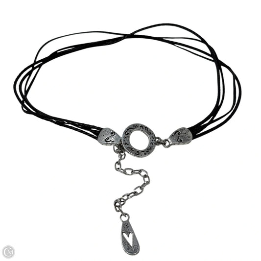 4-Strand Leather & Silver Plate Chain Belt By Brighton
