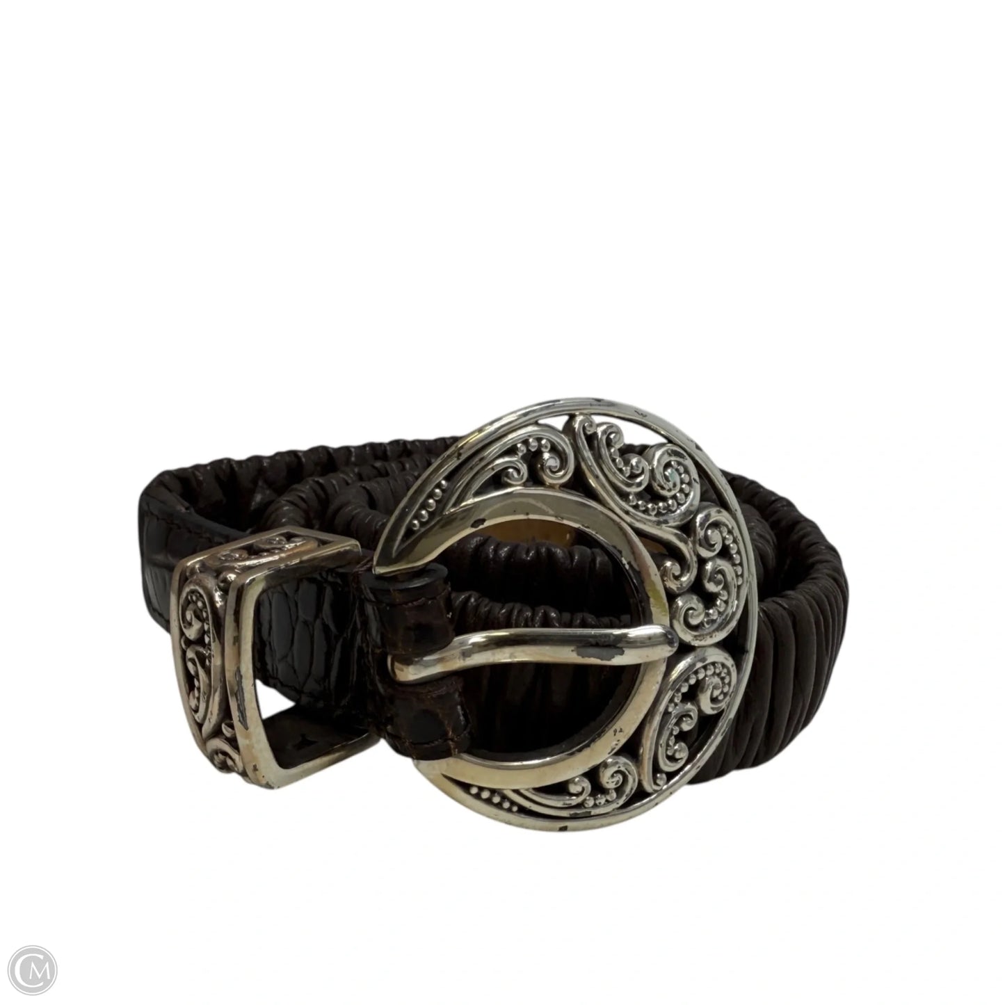 Leather Stretch Belt By Brighton, Size: Medium