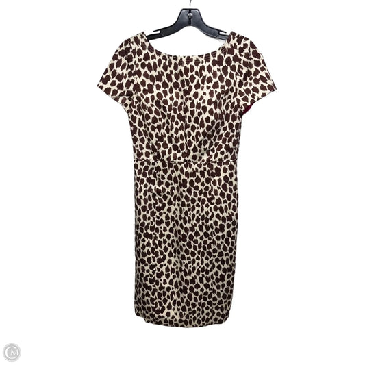 Dress Casual Midi By J. Crew In Brown & Cream, Size: 2