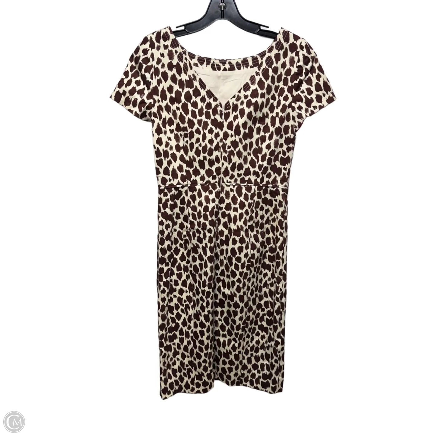 Dress Casual Midi By J. Crew In Brown & Cream, Size: 2