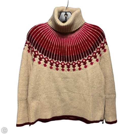 Sweater By L.l. Bean In Cream & Red, Size: Sp