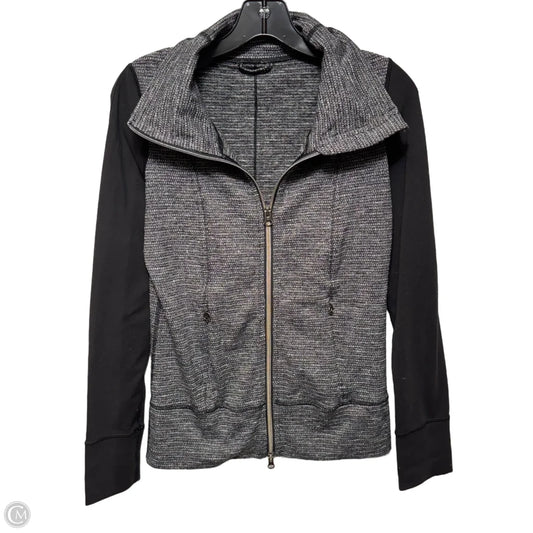Athletic Jacket By Lululemon In Black & Grey, Size: M