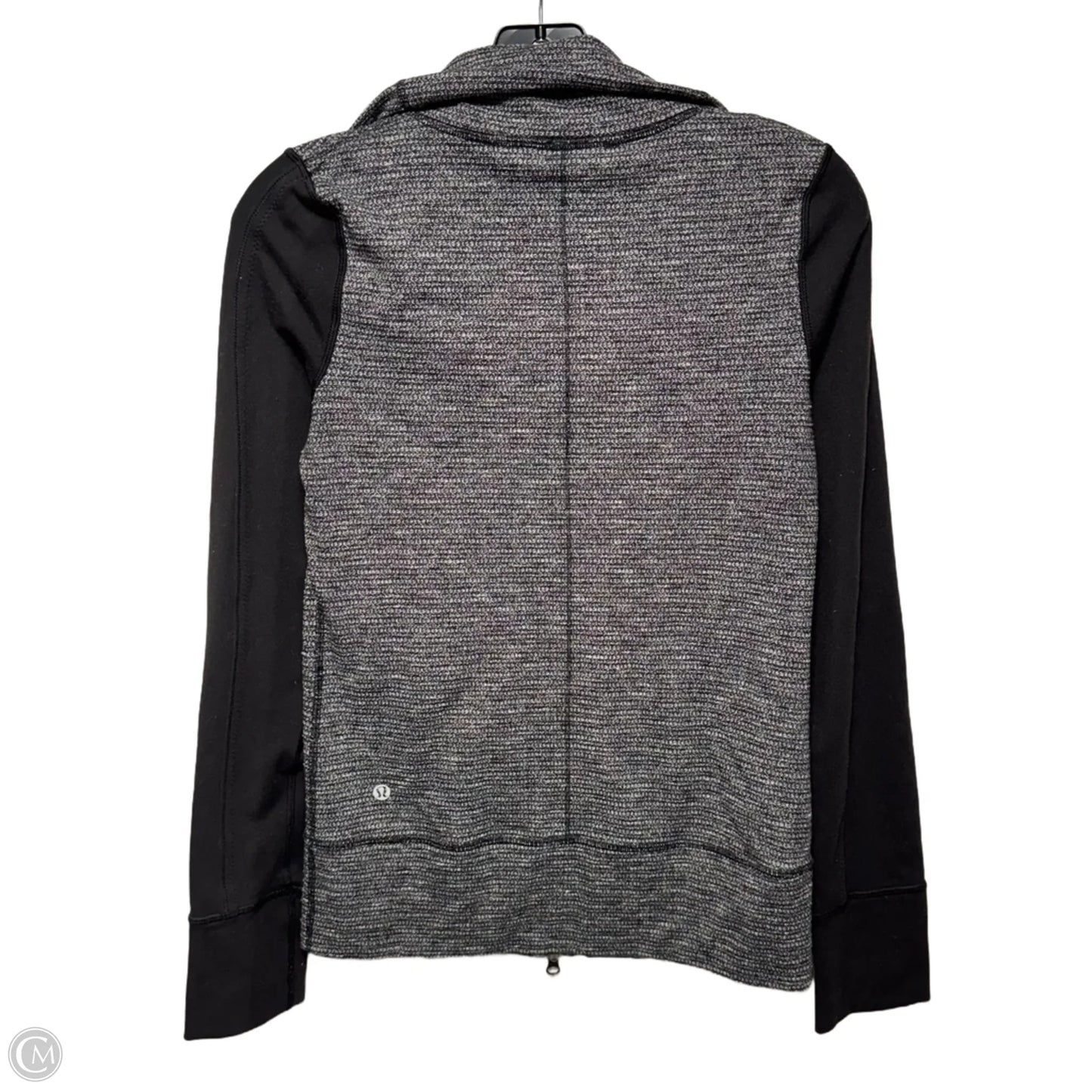 Athletic Jacket By Lululemon In Black & Grey, Size: M