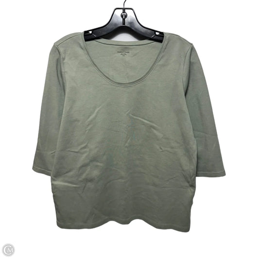 Top 3/4 Sleeve By Eileen Fisher In Green, Size: M