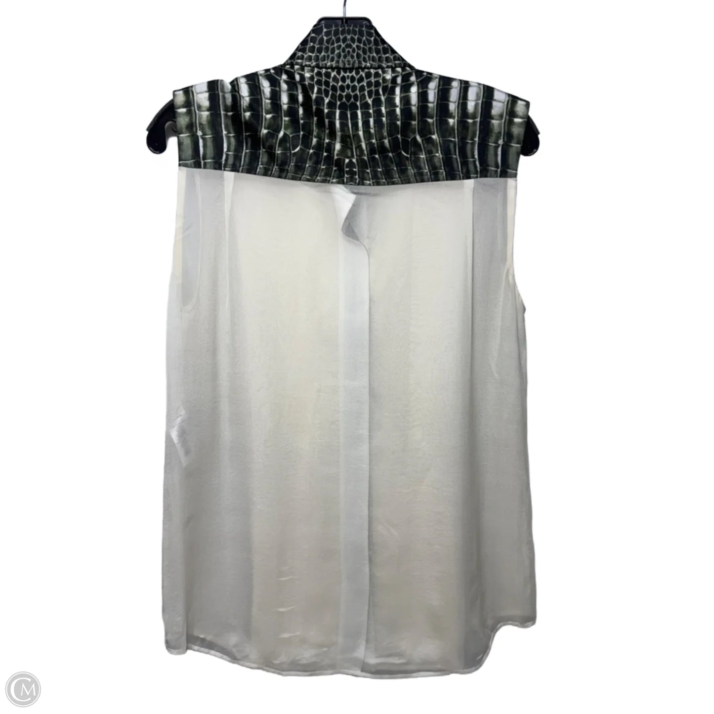 Silk Croc Blouse Sleeveless By Reed Krakoff In Snakeskin Print, Size: 8
