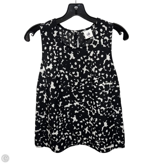 Top Sleeveless By Cabi In Black & Cream, Size: XS