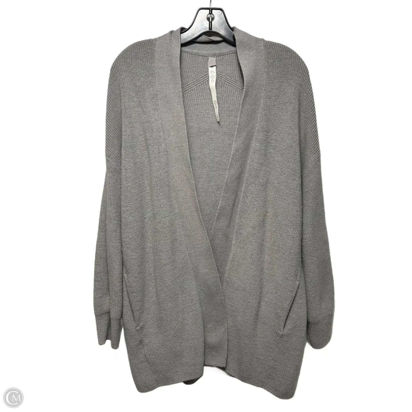Sweater Cardigan By Lululemon In Grey, Size: 8